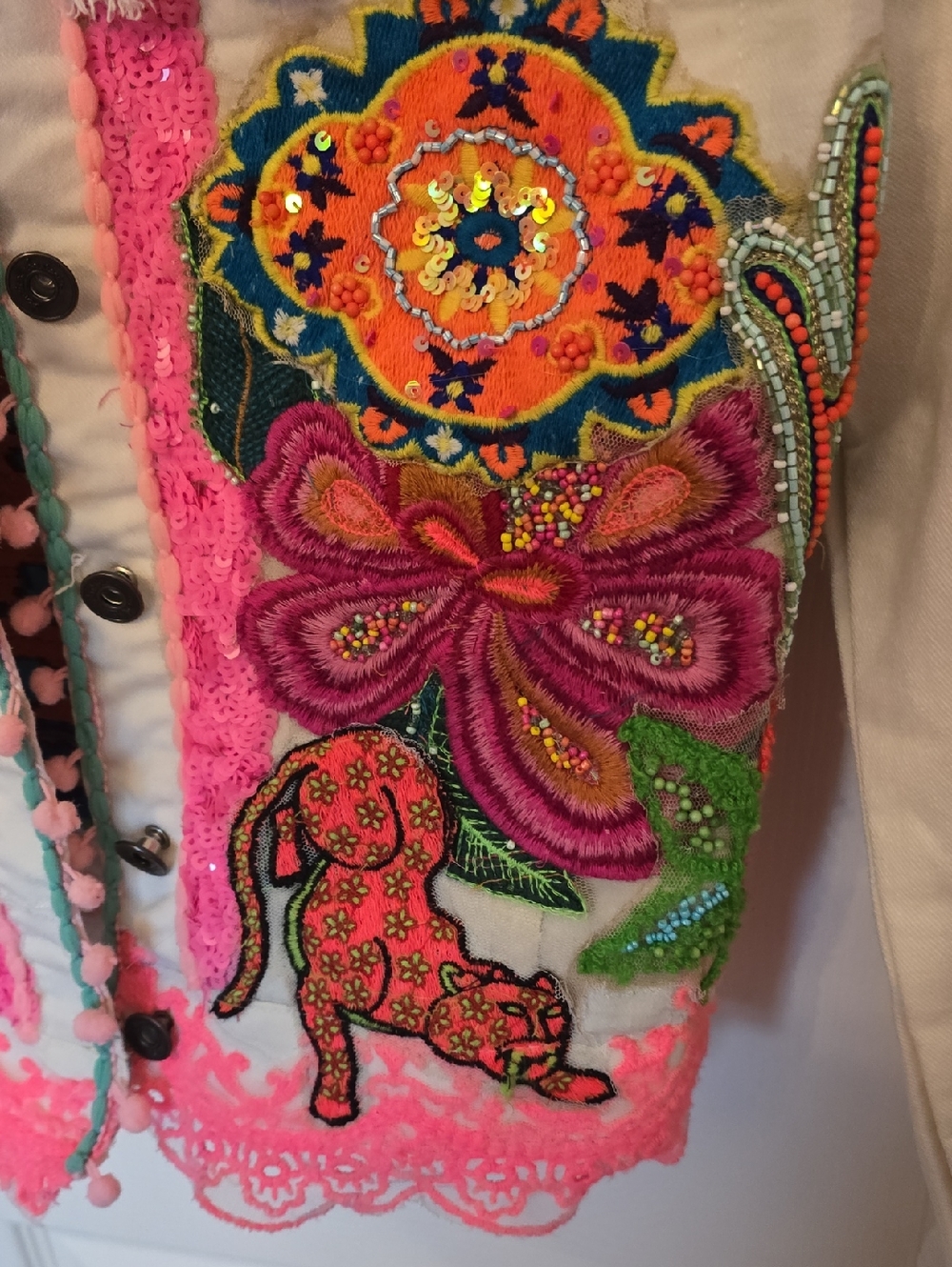 Frida Kahlo / Día de Muertos Embellished Jacket - Picture 7 of 7